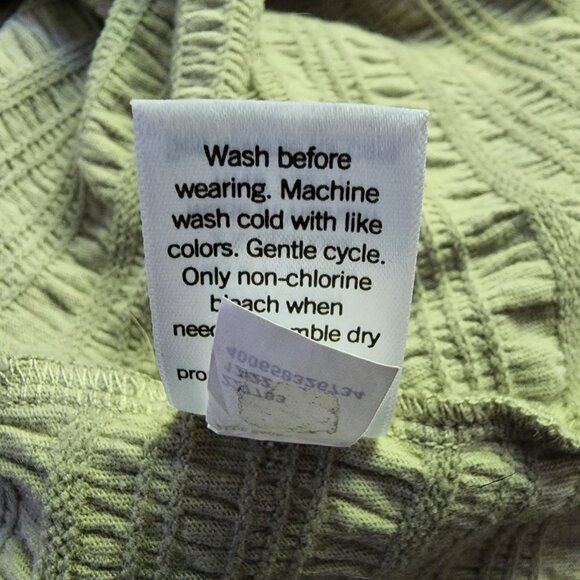 Croft & Barrow Tank Top Womens Size L Large Light Green Crinkle Pullover Stretch - Picture 8 of 8